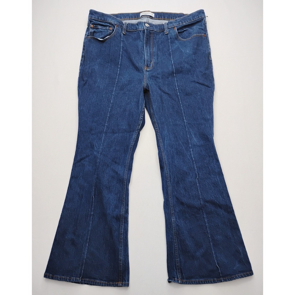 Abercrombie Fitch The Vintage Flare High Rise Jeans Women Size 18 Blue Denim